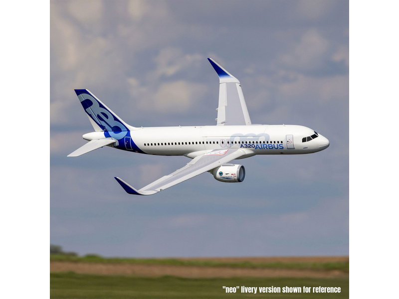 E-flite Airbus A320neo 1.5m EDF AS3X+ SAFE Select BNF Basic bílý