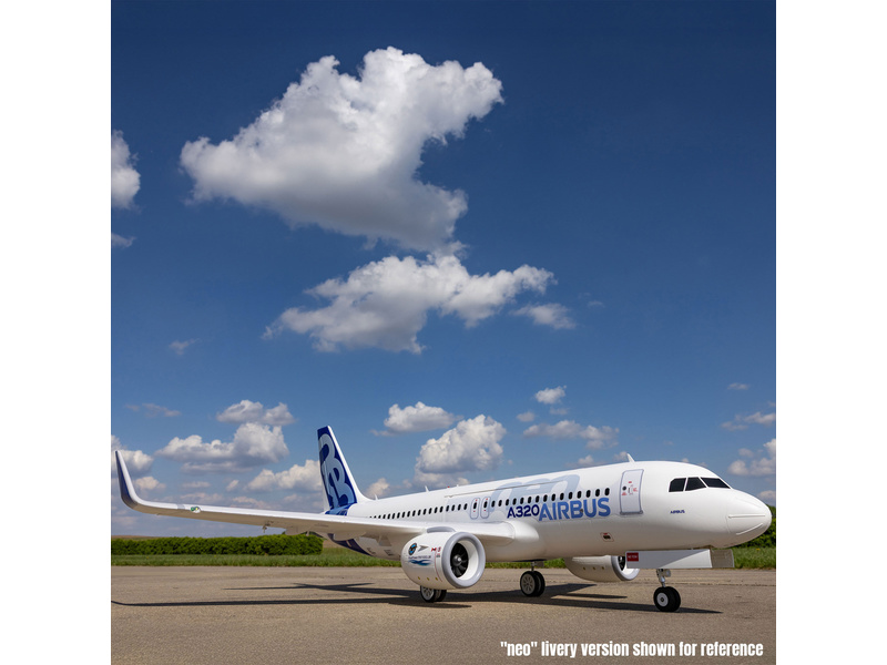 E-flite Airbus A320neo 1.5m EDF AS3X+ SAFE Select BNF Basic bílý