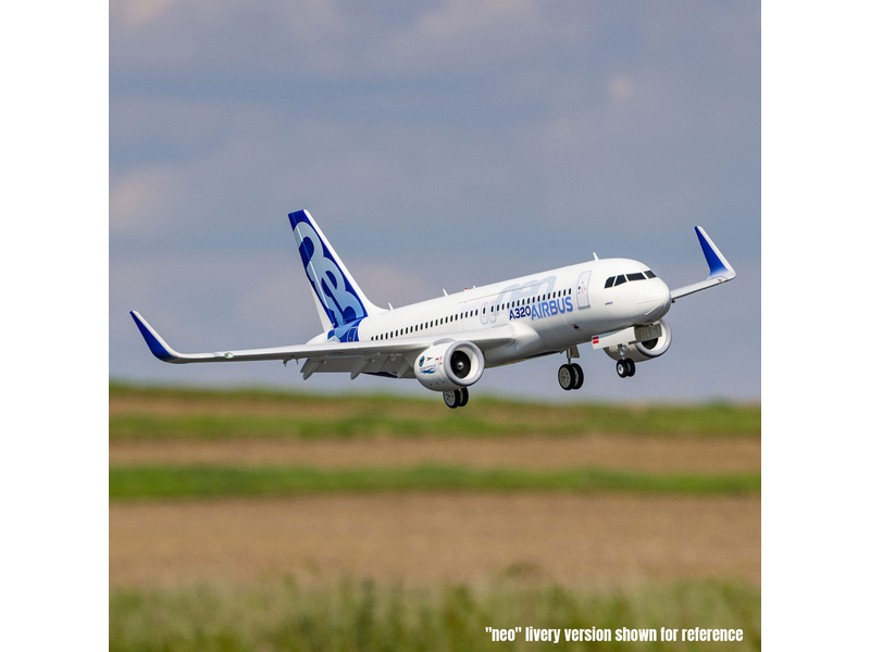 E-flite Airbus A320neo 1.5m EDF AS3X+ SAFE Select BNF Basic bílý