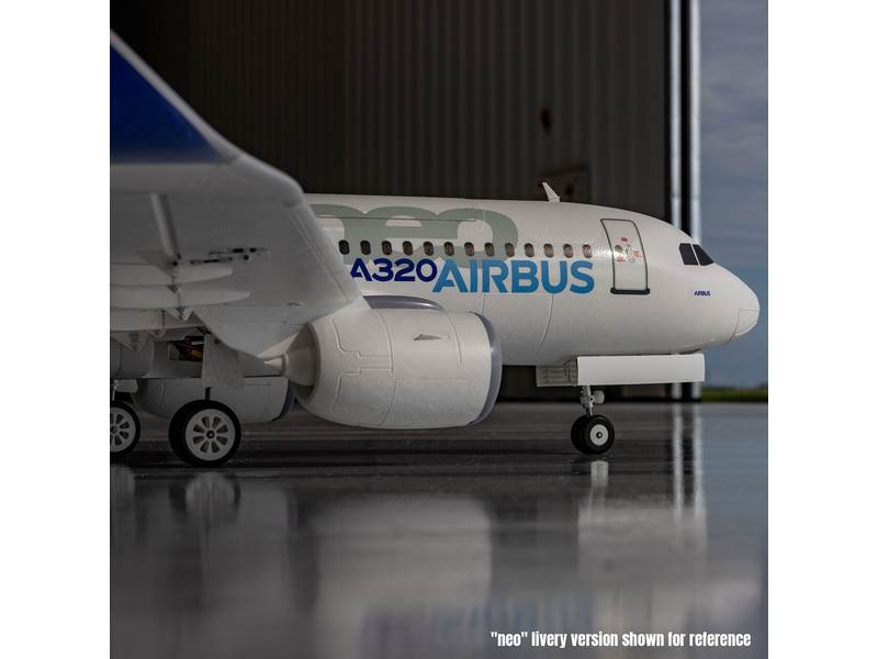 E-flite Airbus A320neo 1.5m EDF AS3X+ SAFE Select BNF Basic bílý