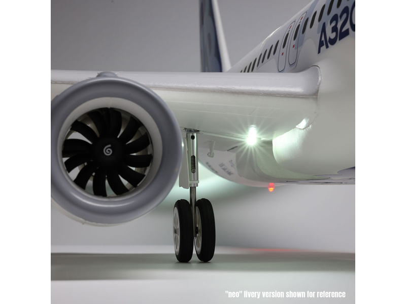 E-flite Airbus A320neo 1.5m EDF AS3X+ SAFE Select BNF Basic bílý