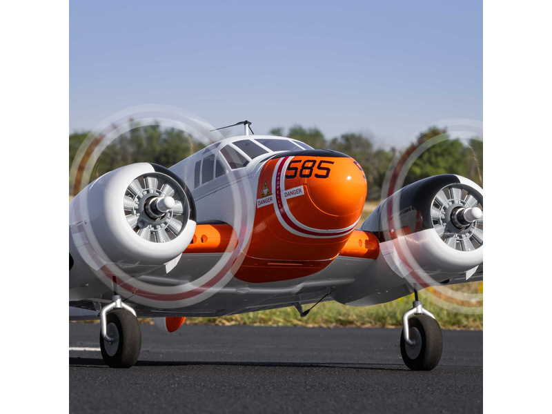 E-flite Beechcraft D18/RC-45J 1.5m BNF Basic AS3X+ SAFE Select,
