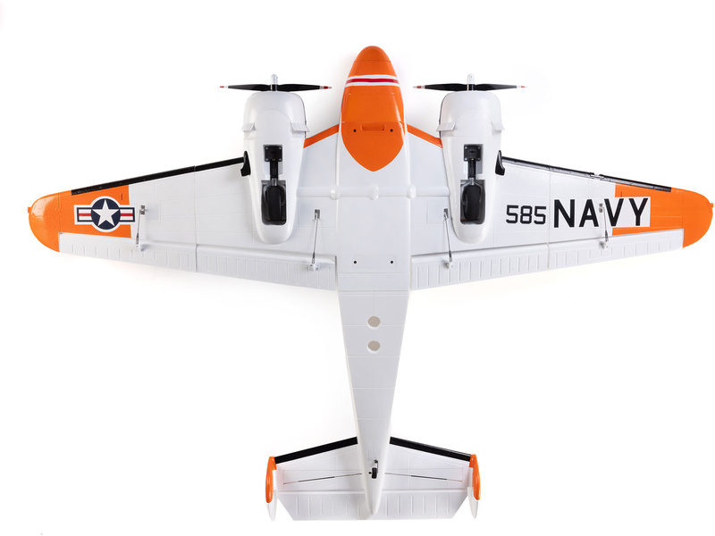 E-flite Beechcraft D18/RC-45J 1.5m BNF Basic AS3X+ SAFE Select,