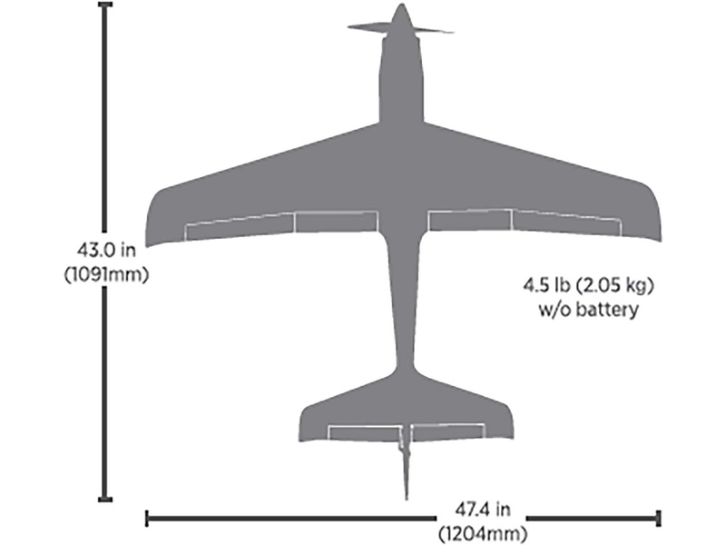 E-flite V1200 1.2m AS3X+ SAFE Select BNF Basic