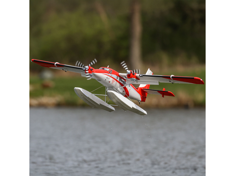 E-flite DHC-6 Twin Otter 1.4m AS3X+ SAFE Select BNF Basic, plováky