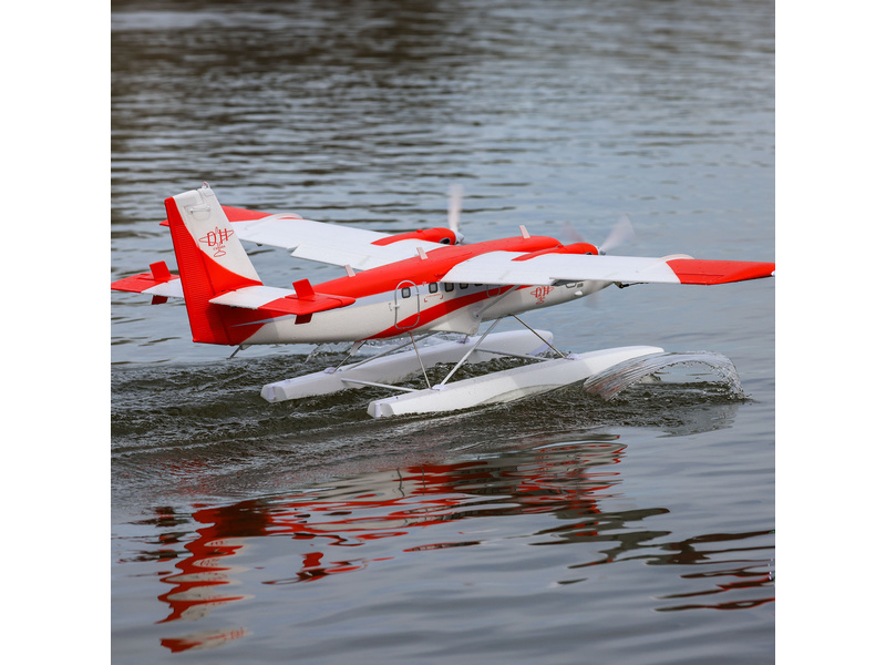 E-flite DHC-6 Twin Otter 1.4m AS3X+ SAFE Select BNF Basic, plováky