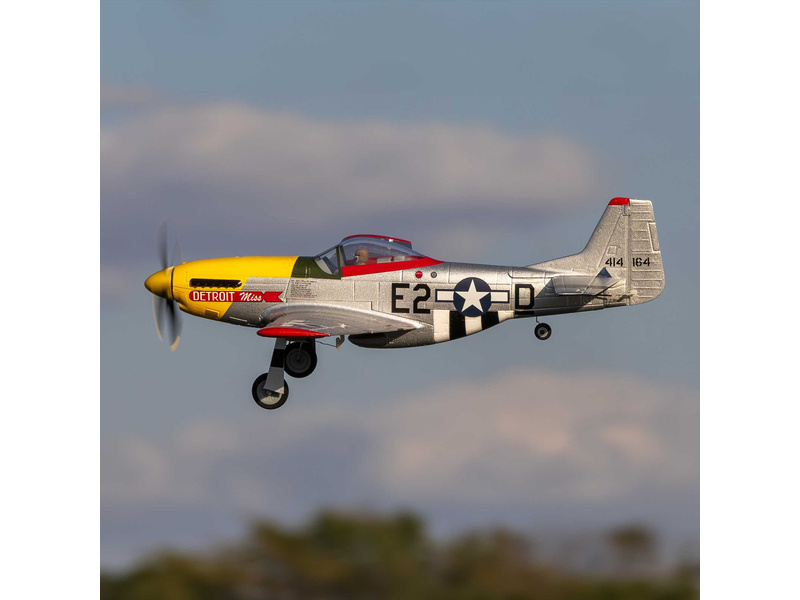 E-flite P-51D Mustang 0.49m Detroit Miss SAFE Select BNF Basic