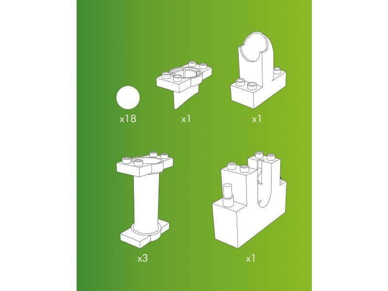 HUBELINO Kuličková dráha - rozšíření výtah 24 dílků