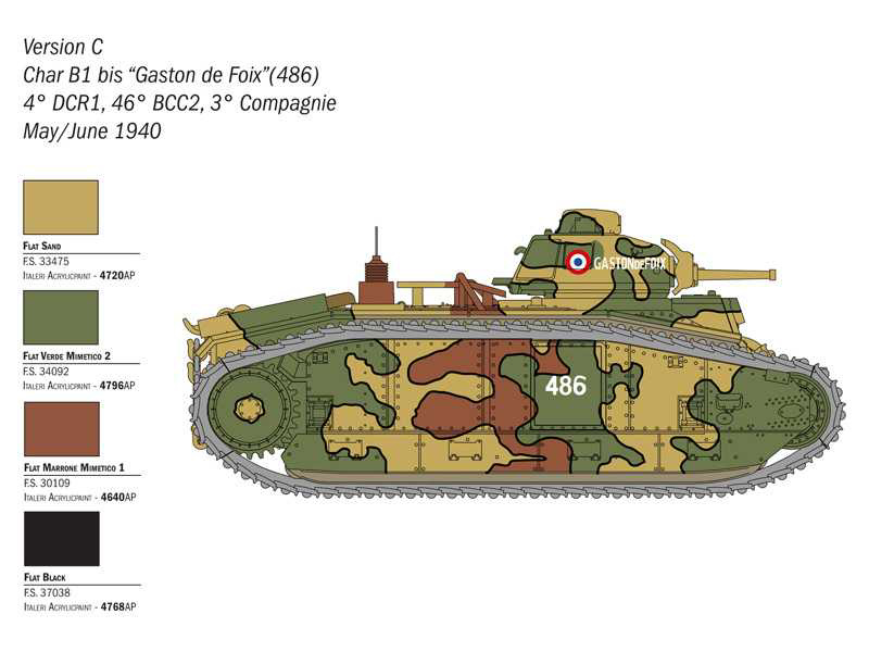 Italeri Char B1 Bis (1:56)