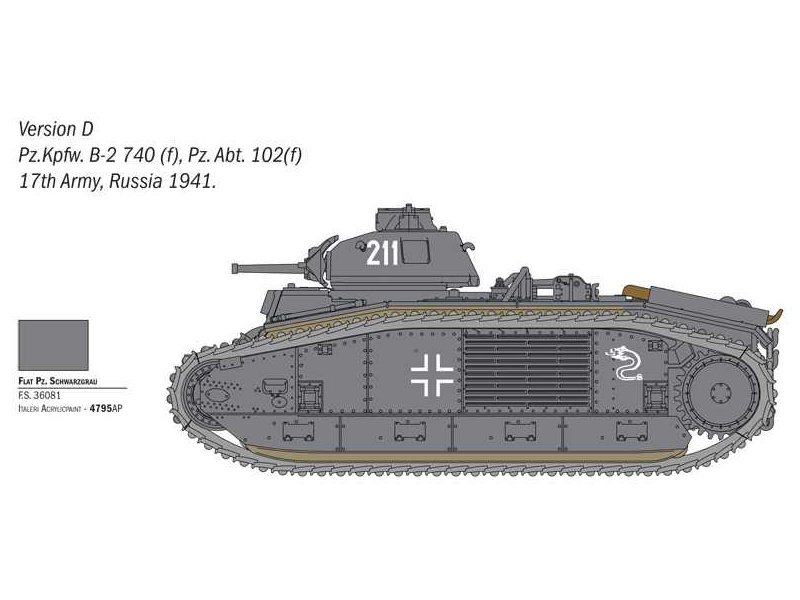 Italeri Char B1 Bis (1:56)