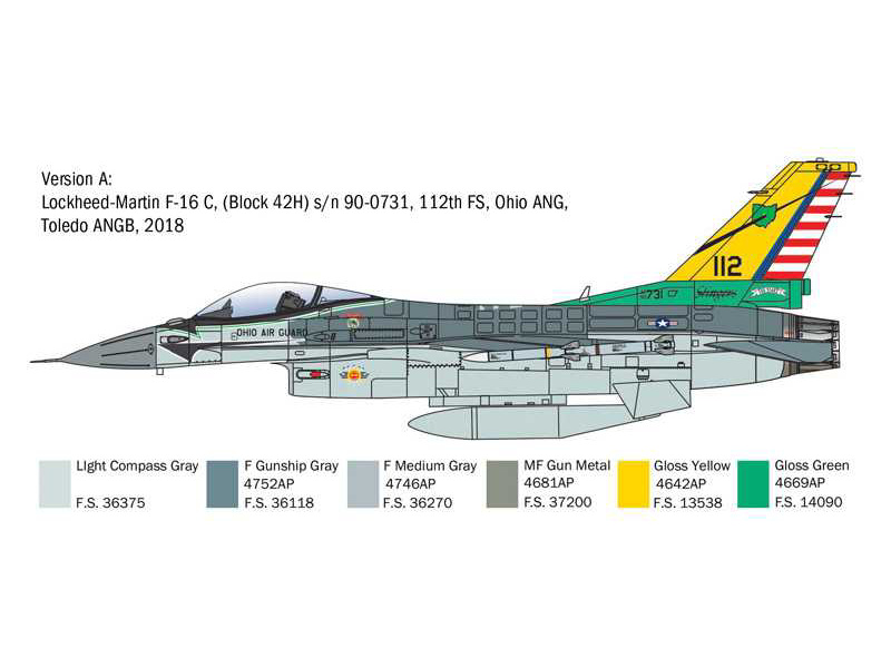 Italeri General Dynamics F-16C Fighting Falcon (1:48)