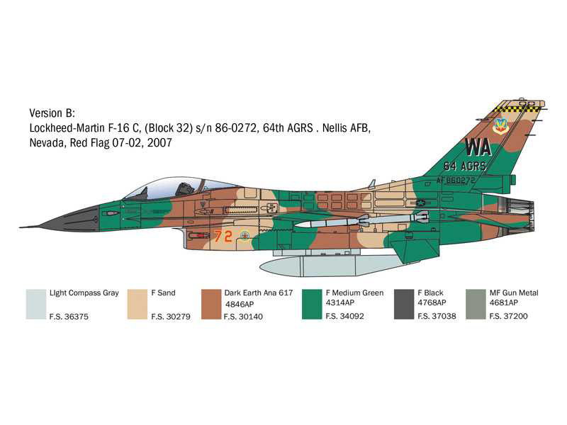 Italeri General Dynamics F-16C Fighting Falcon (1:48)