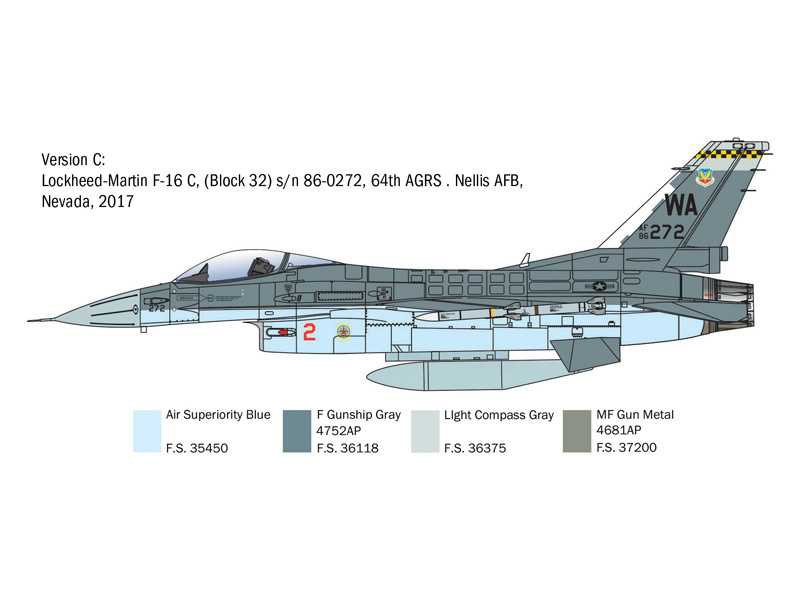 Italeri General Dynamics F-16C Fighting Falcon (1:48)