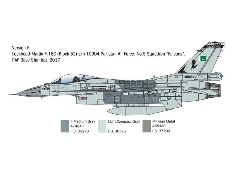 Italeri General Dynamics F-16C Fighting Falcon (1:48)