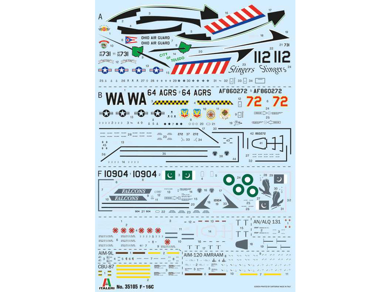Italeri Lockheed F-16C Fighting Falcon (1:48)