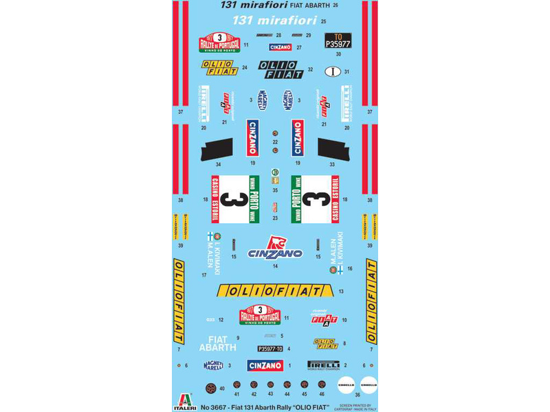 Italeri Fiat 131 Abarth Rally Olio Fiat (1:24)