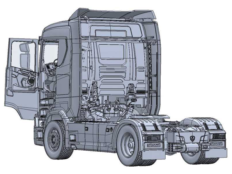 Italeri Scania S770 4x2 Normal Roof Grey Cab (1:24)
