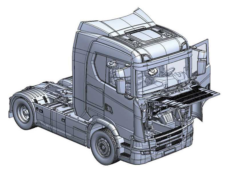 Italeri Scania S770 4x2 Normal Roof Grey Cab (1:24)