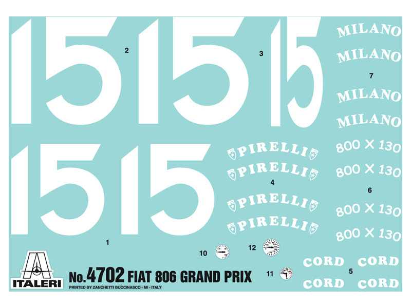 Italeri auto 4702 - FIAT 806 GRAND PRIX (1:12)