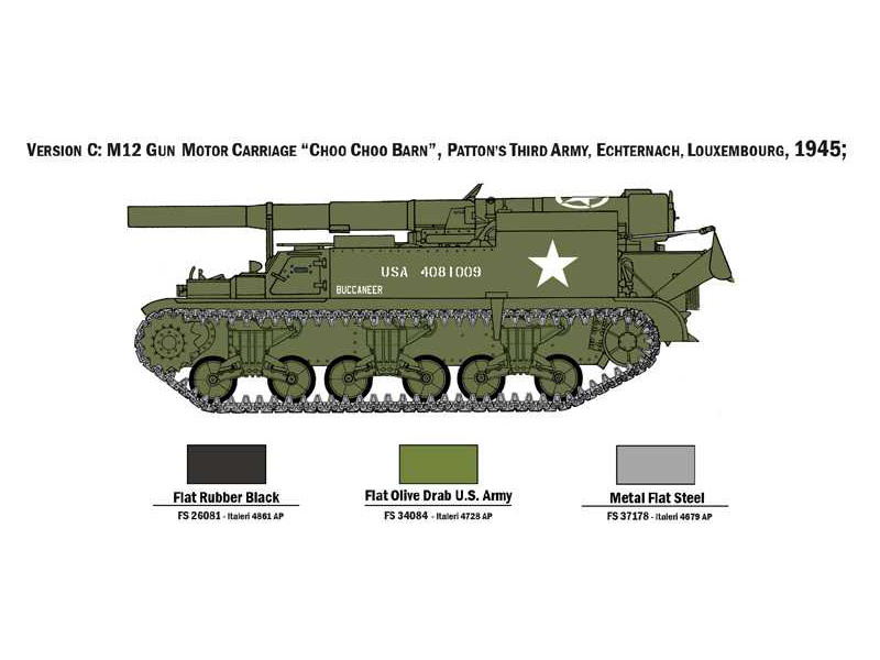 Italeri samohybné dělo M12 (1:72)