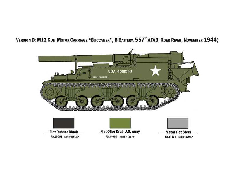 Italeri samohybné dělo M12 (1:72)