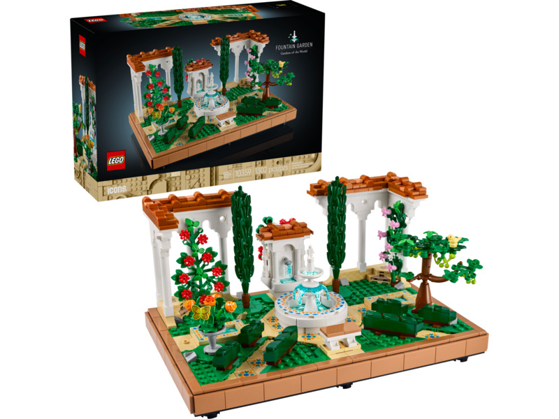 LEGO Icons - Zahrada s fontánou