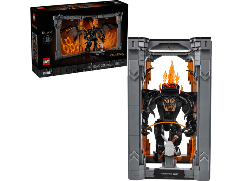 LEGO Icons - Knižní zarážka: Pán prstenů – Balrog™