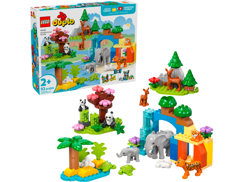 LEGO DUPLO - Rodinky divokých zvířat 3 v 1