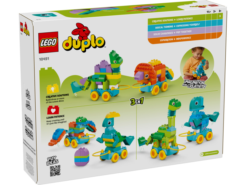 LEGO DUPLO - 3 v 1: Dinosauři na kolečkách