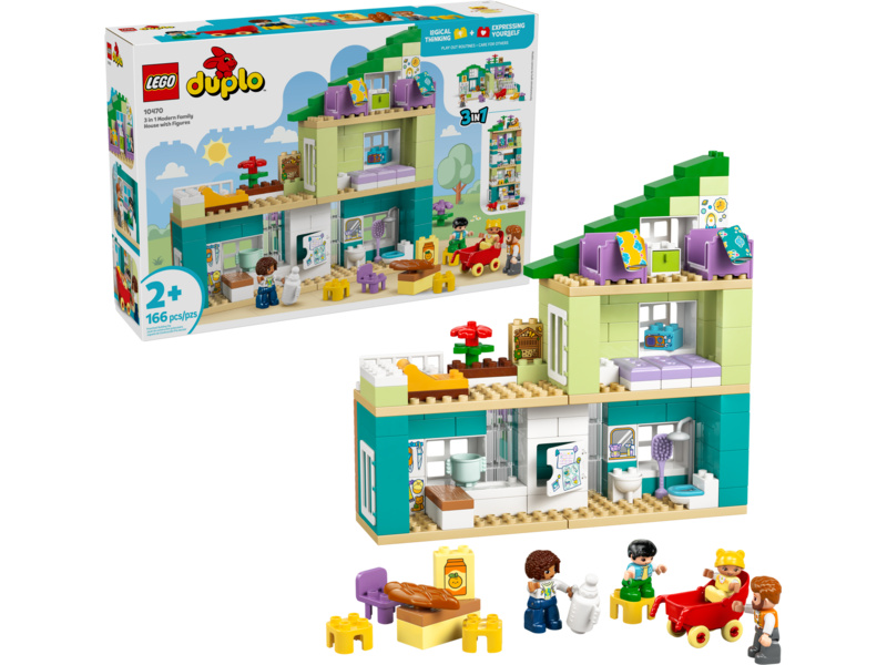 LEGO DUPLO - Moderní rodinný dům 3 v 1 s figurkami