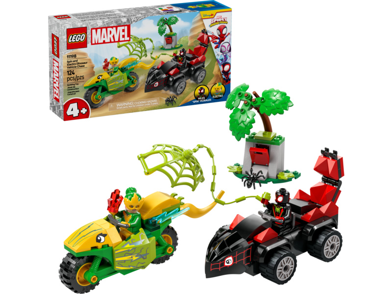 LEGO Marvel - Spidey a jeho úžasní přátelé - Spin, Electro a honička s dinosauřím vozidlem
