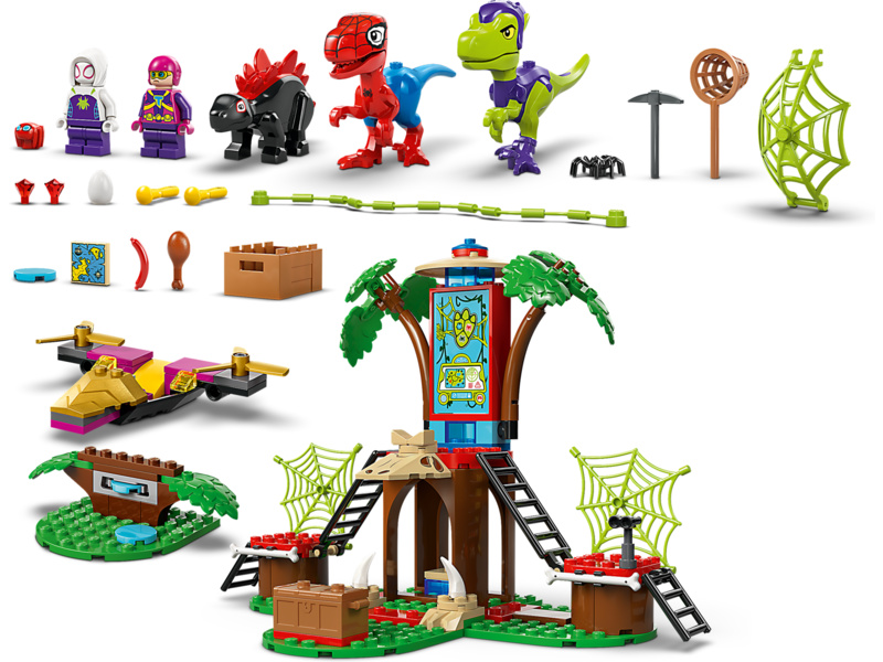 LEGO Marvel - Spidey a jeho úžasní přátelé - Spidey, Gobby a raptoří bitva na základně na stromě