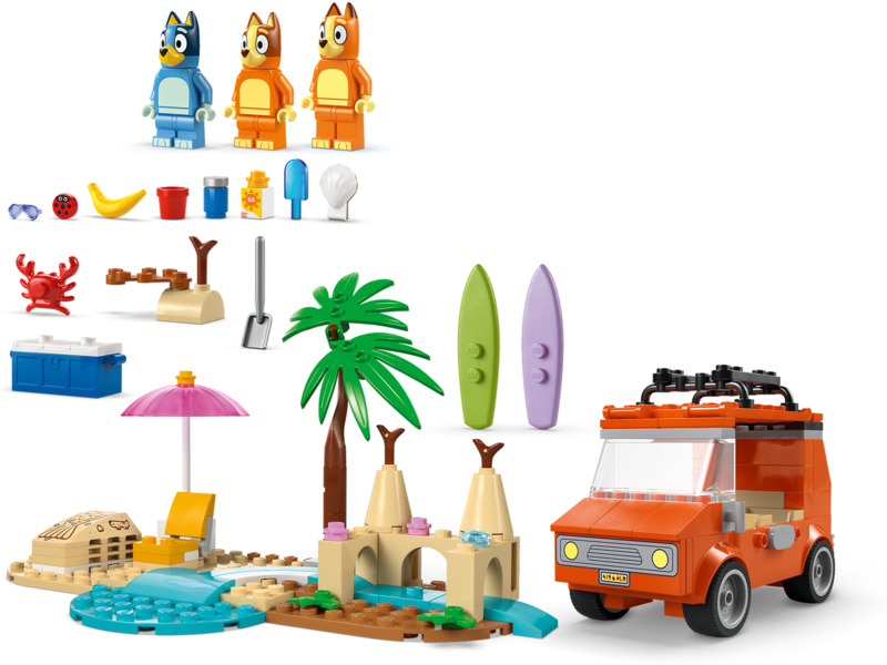 LEGO Bluey - Bluey a rodinný výlet autem na pláž