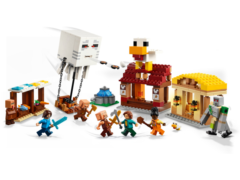 LEGO Minecraft - Balón v podobě ďasa a útok na vesnici