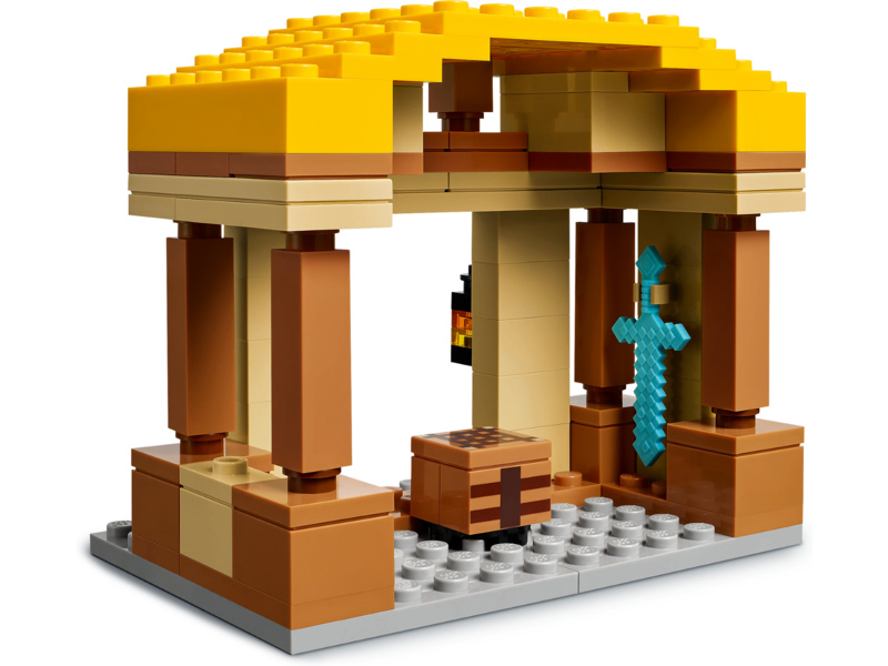 LEGO Minecraft - Balón v podobě ďasa a útok na vesnici