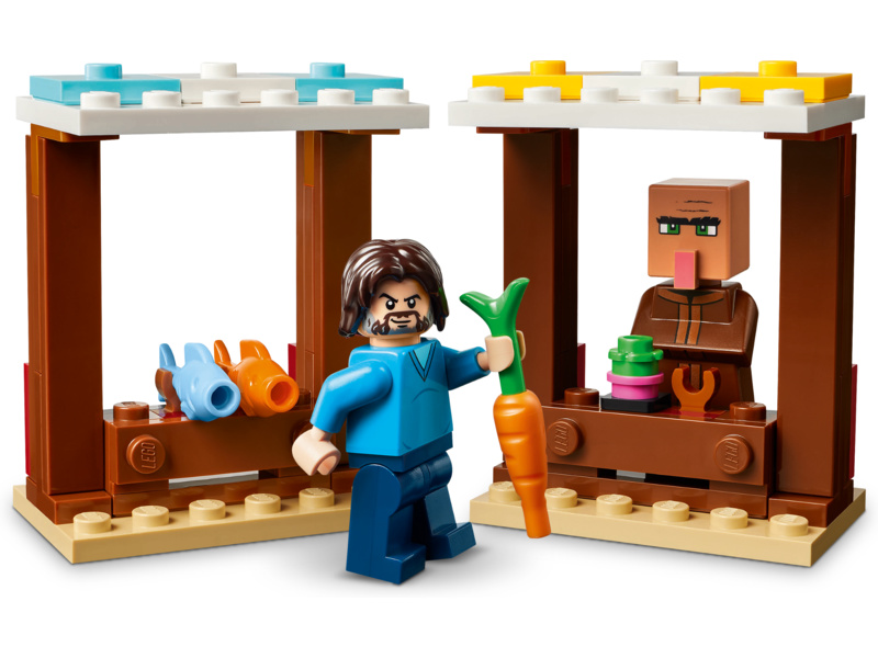 LEGO Minecraft - Balón v podobě ďasa a útok na vesnici