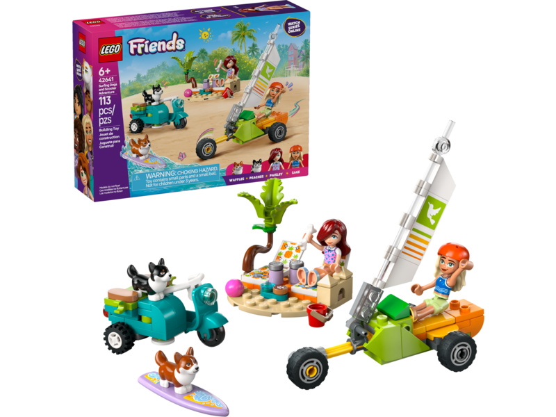 LEGO Friends - Dobrodružství se surfujícími psy a skútrem