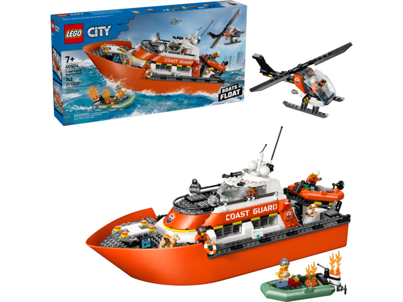 LEGO City - Záchranný člun pobřežní hlídky a vrtulník