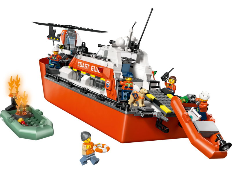 LEGO City - Záchranný člun pobřežní hlídky a vrtulník