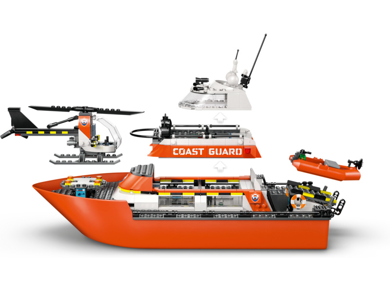 LEGO City - Záchranný člun pobřežní hlídky a vrtulník