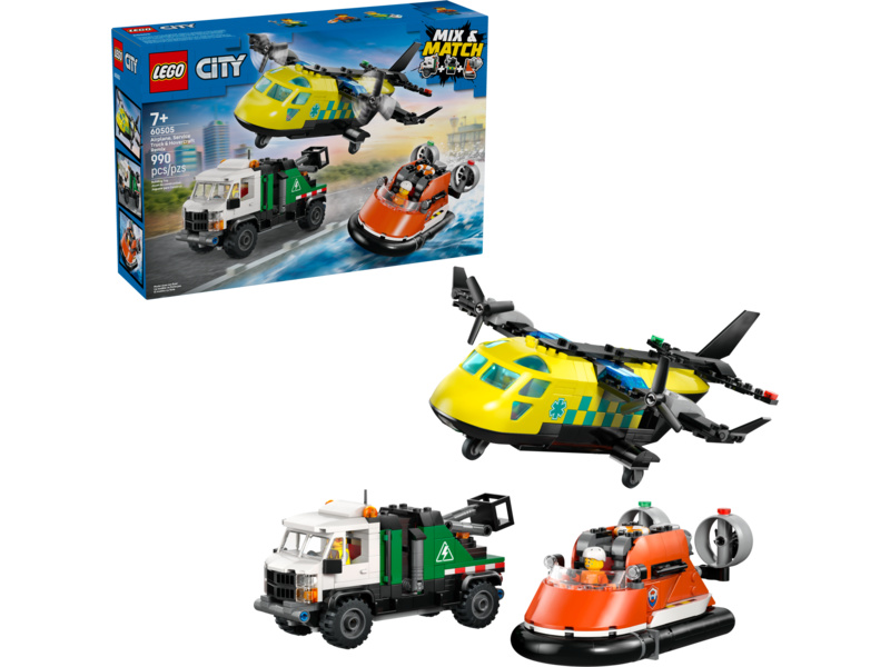 LEGO City - Remix: Letadlo, servisní vůz a vznášedlo