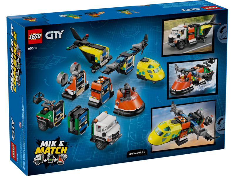 LEGO City - Remix: Letadlo, servisní vůz a vznášedlo