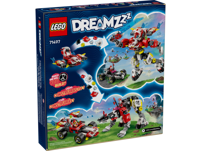 LEGO DREAMZzz - Cooperův tygří robot a Zerův hot rod