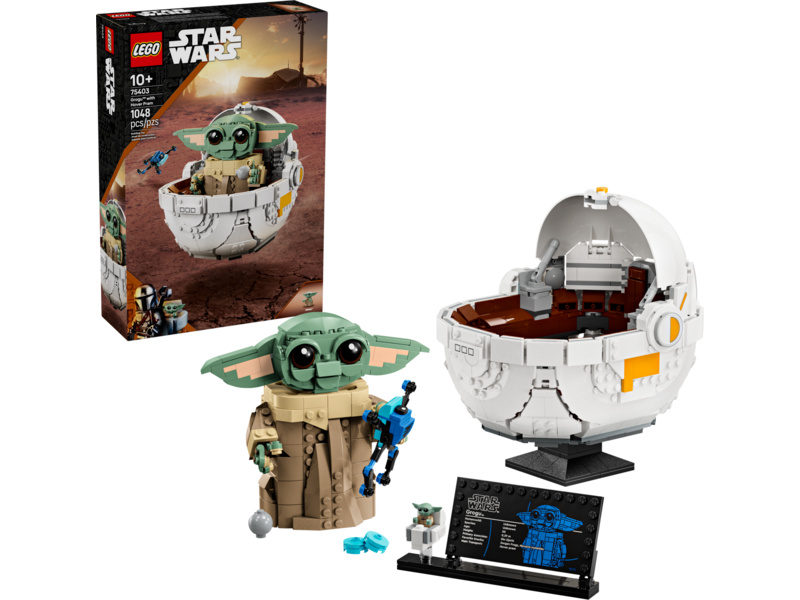 LEGO Star Wars - Grogu ve vznášejícím se kočárku
