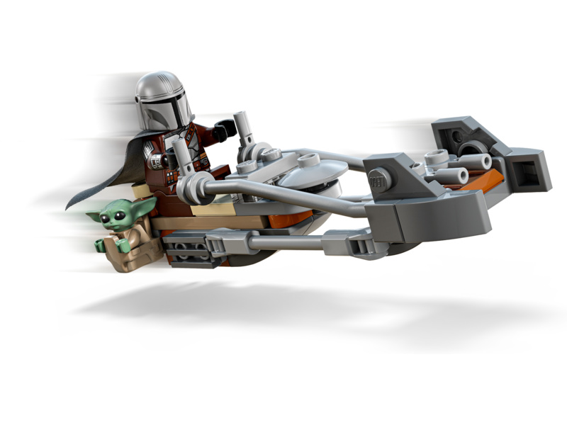 LEGO Star Wars - Mandalorian a Grogu a spídrová motorka