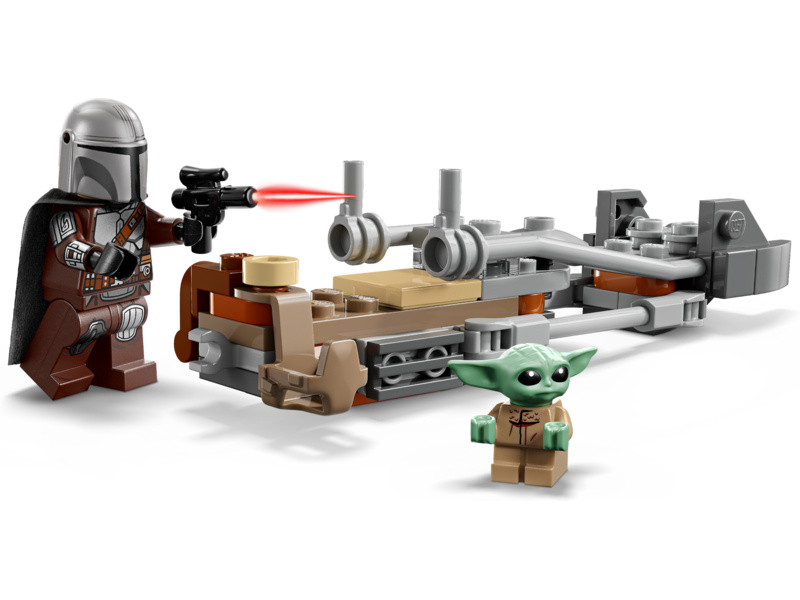 LEGO Star Wars - Mandalorian a Grogu a spídrová motorka