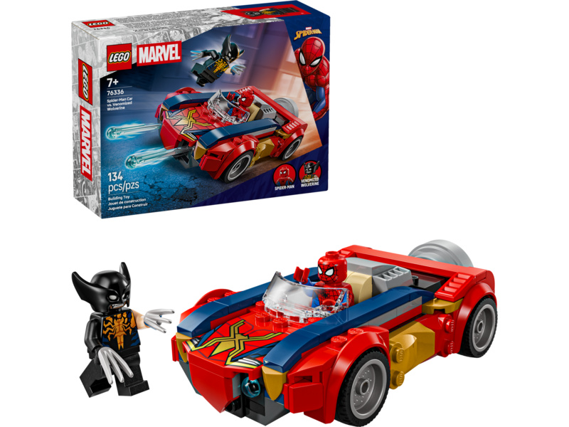 LEGO Marvel - Spider-Man a auto vs. venomizovaný Wolverine