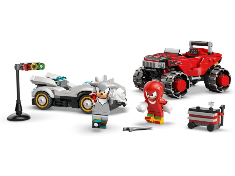 LEGO Sonic the Hedgehog - Silver a jeho auto vs. Knuckles a jeho monster truck