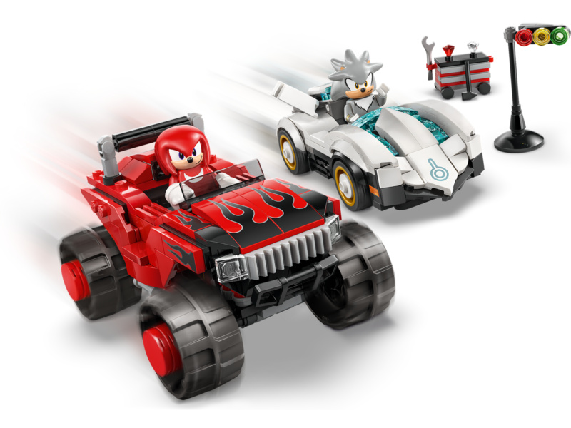 LEGO Sonic the Hedgehog - Silver a jeho auto vs. Knuckles a jeho monster truck