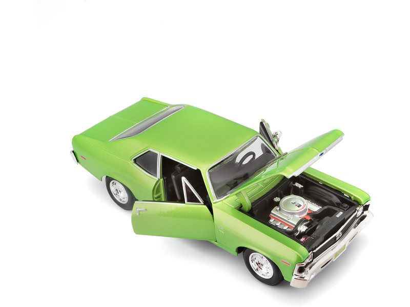 Maisto Chevrolet Nova SS 1970 1:24 světle zelená metalíza